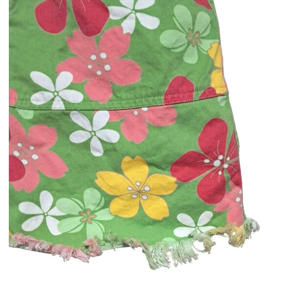 Floral Fringe Denim Skort Skirt Girls Size 16 by Copper Key - Picture 3 of 9